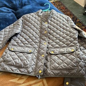 J. Crew Quilted Puffer Jacket in Grey